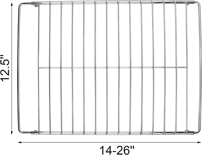 Aiwaiufu Adjustable Extendable Oven Rack, Universal Chrome Plated Wire Shelf, Adjusts from 14.5" to 25.5" Wide, Compatible with GE, Whirlpool, Frigidaire, Kenmore, Samsung, LG, Ovens, 1 Pack - Image 2